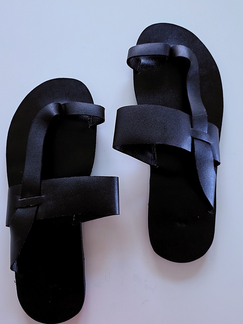 Handmade Men's Black Leather Sandals | East African Artisan | Genuine Leather |